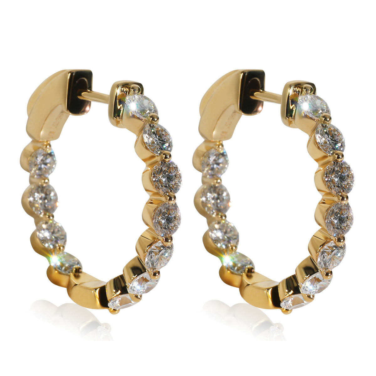 1.98 ctw Yellow Gold Lab-Grown Diamond Earrings