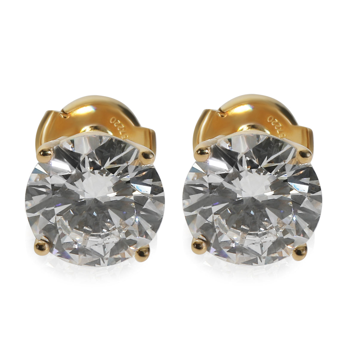 4.03 ctw Yellow Gold Lab-Grown Diamond Earrings