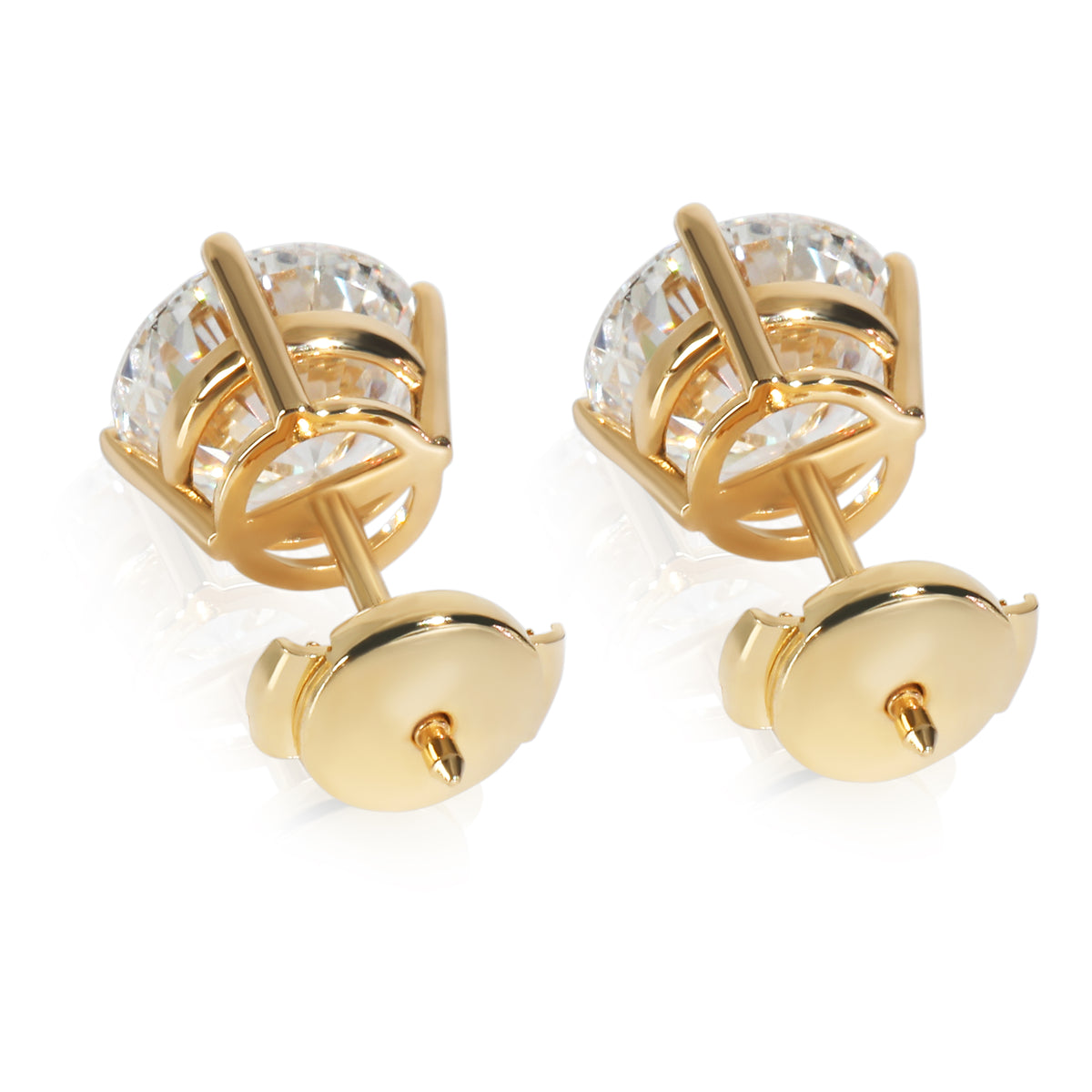 4.03 ctw Yellow Gold Lab-Grown Diamond Earrings