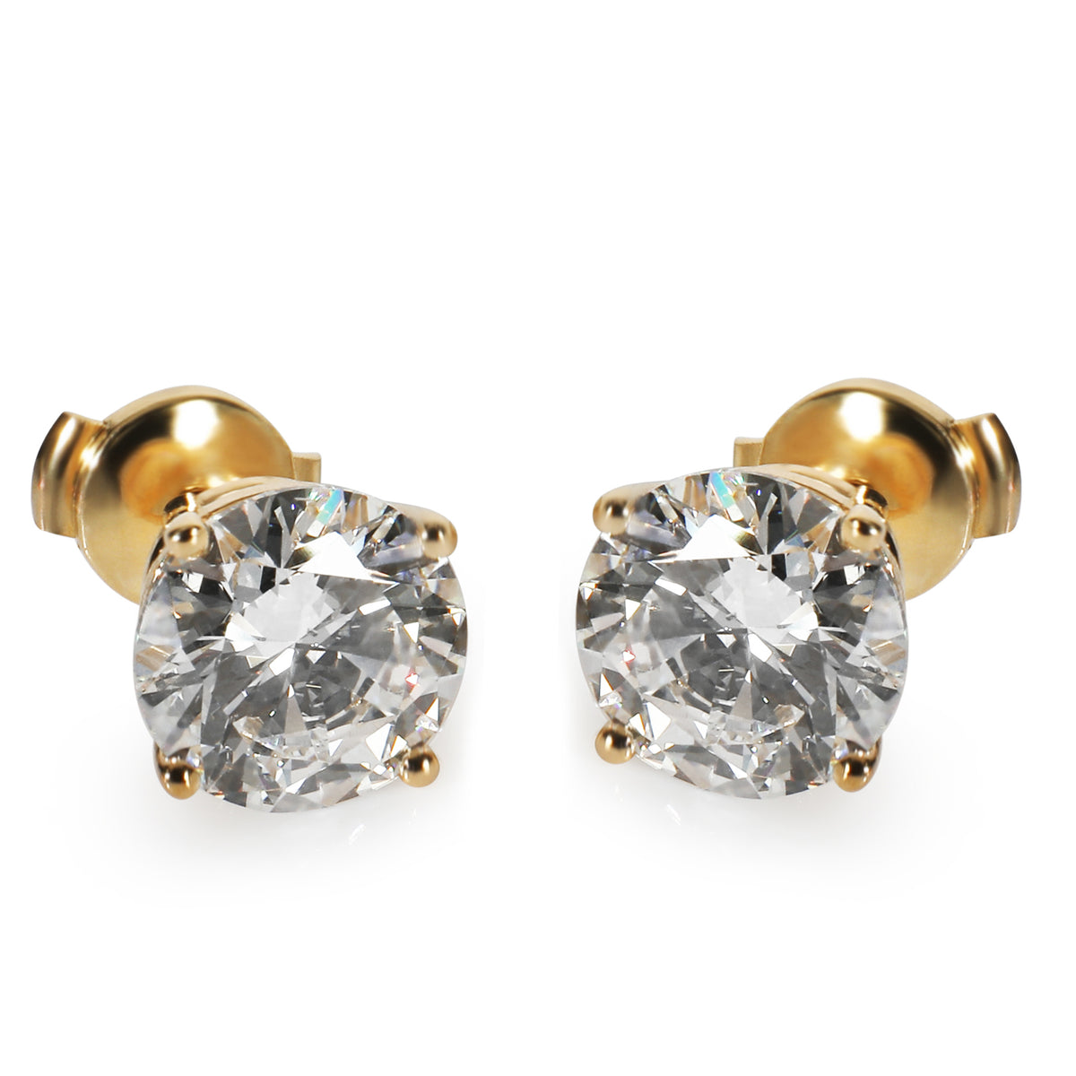 4.01 ctw Yellow Gold Lab-Grown Diamond Earrings