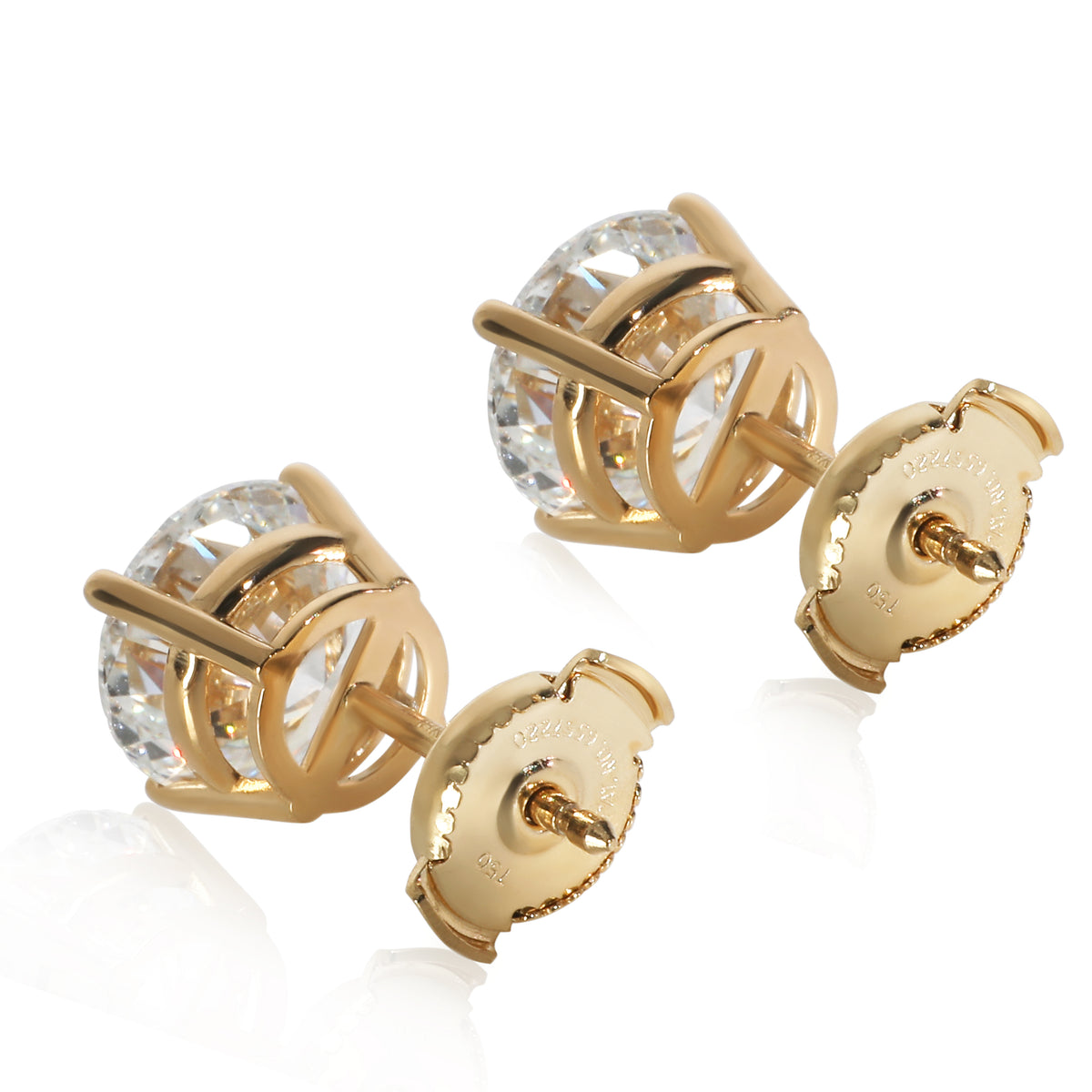 4.01 ctw Yellow Gold Lab-Grown Diamond Earrings