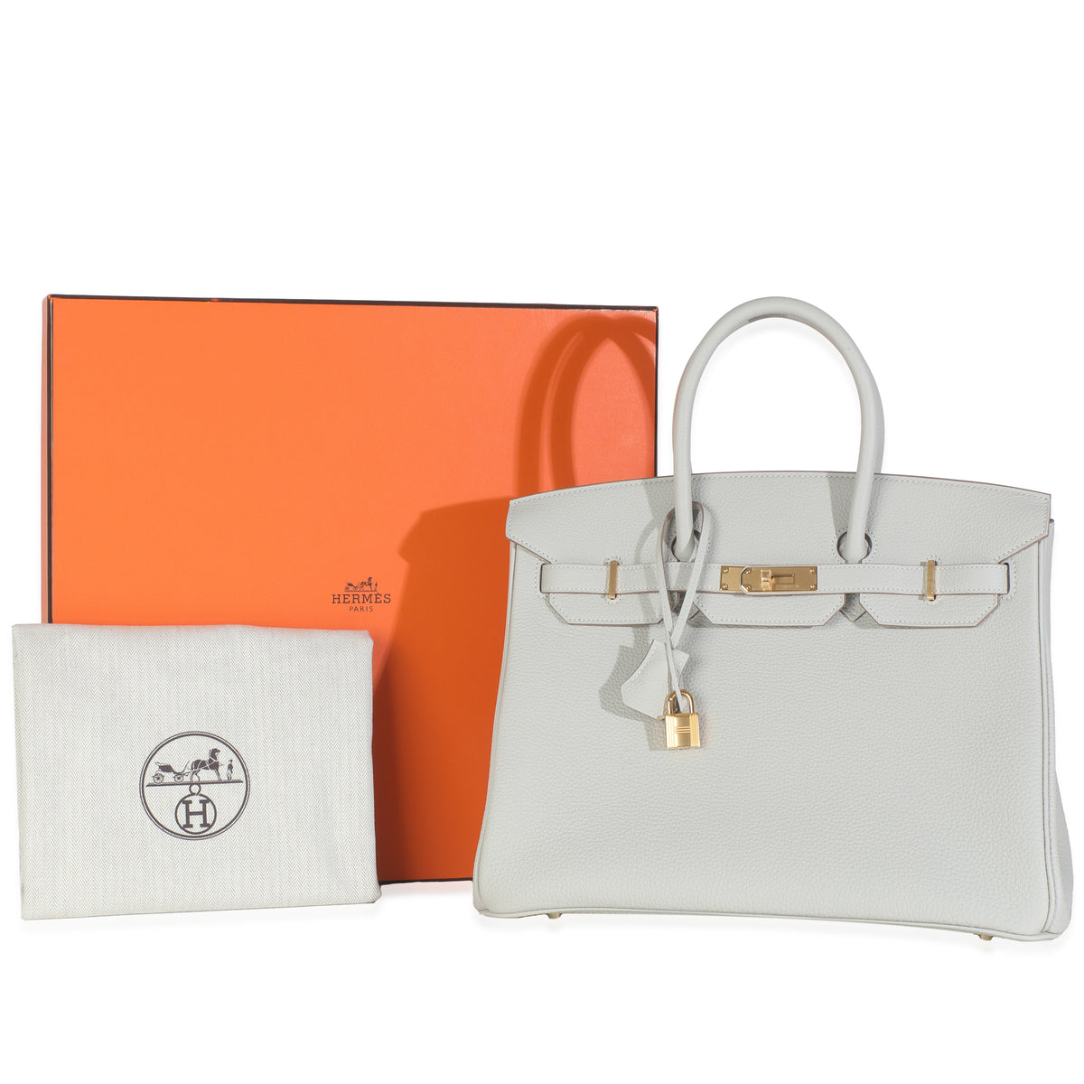 Gris Neve Togo Birkin 35 GHW