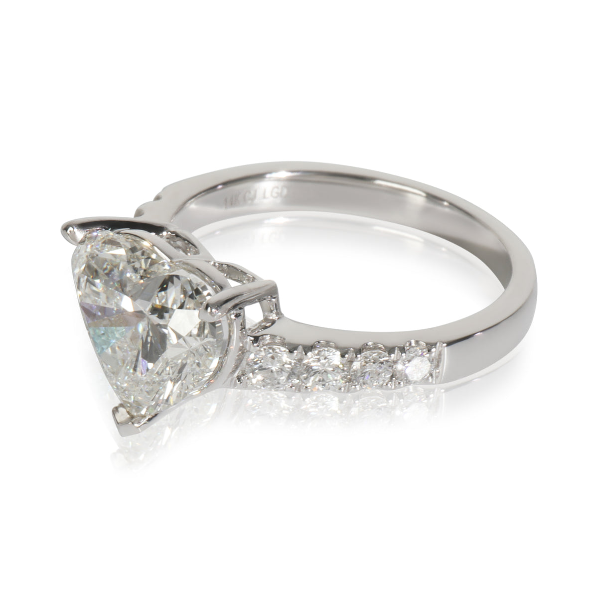 3.43 ctw White Gold Lab-Grown Diamond Engagement Ring