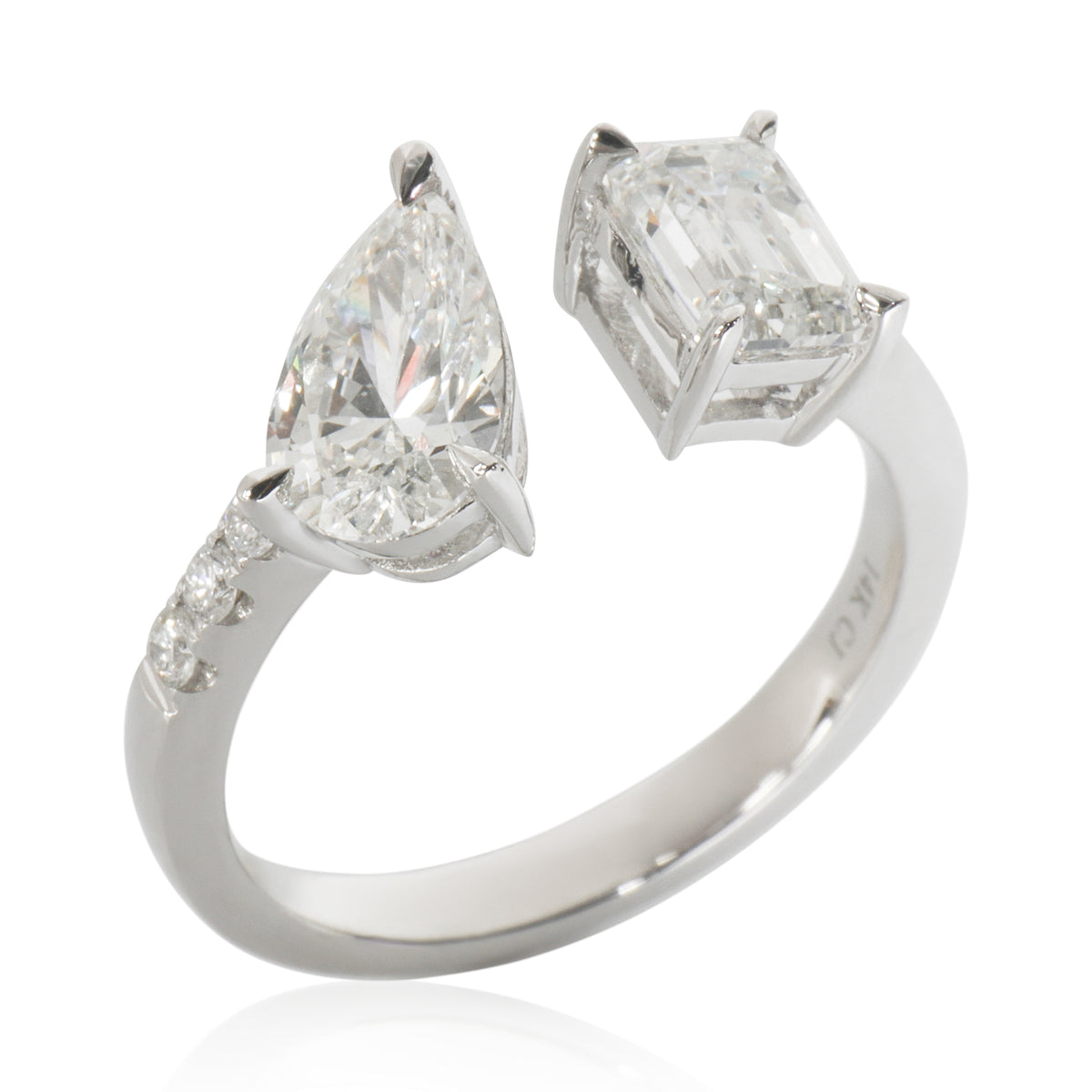 2.19 ctw White Gold Lab-Grown Diamond Ring