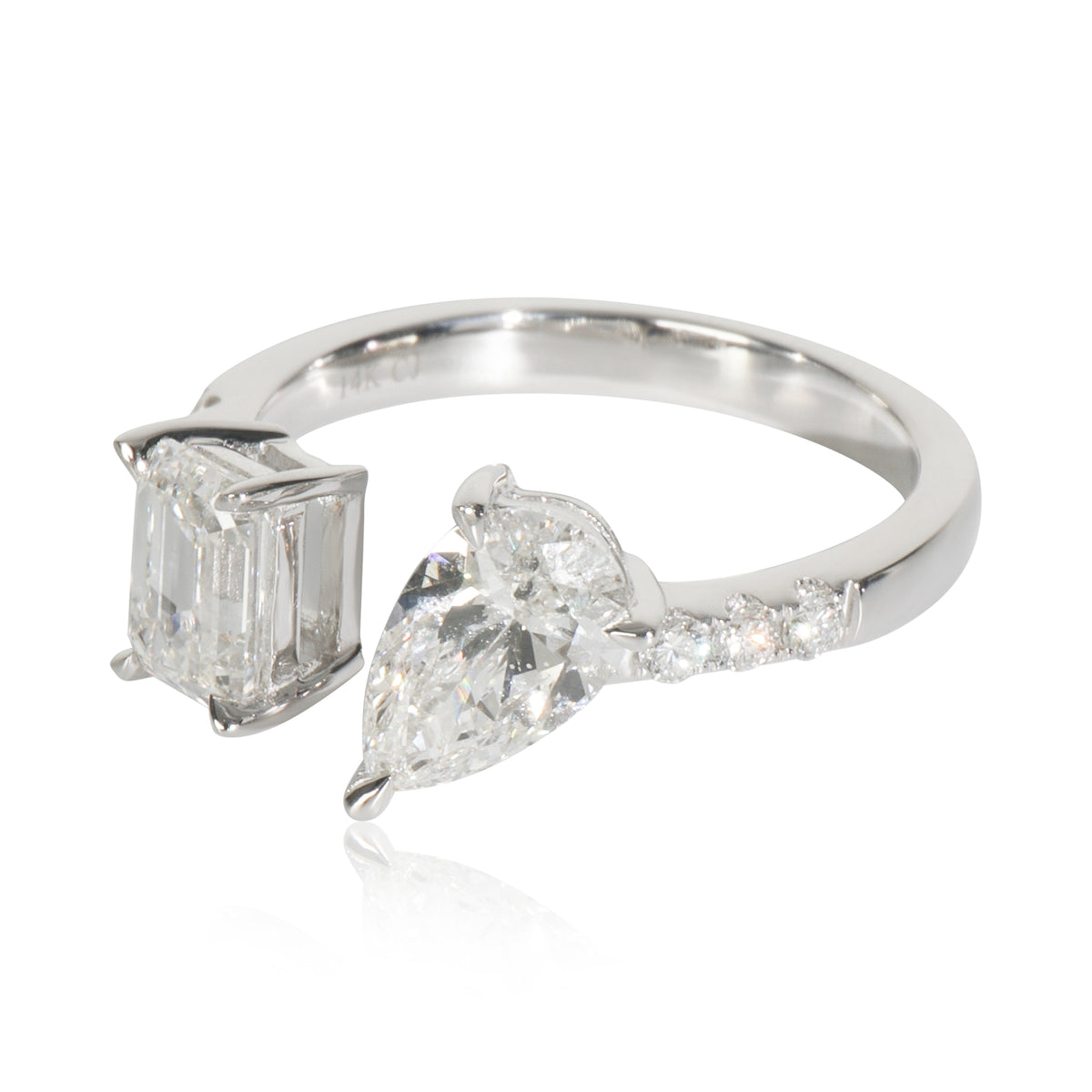 2.19 ctw White Gold Lab-Grown Diamond Ring
