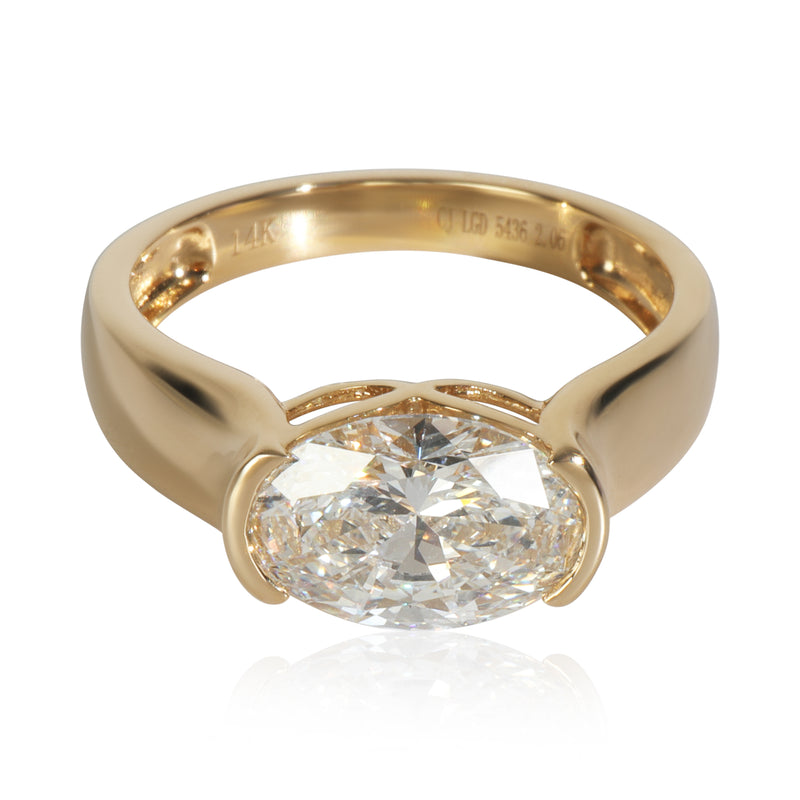 2.08 ctw Yellow Gold Lab-Grown Diamond Engagement Ring