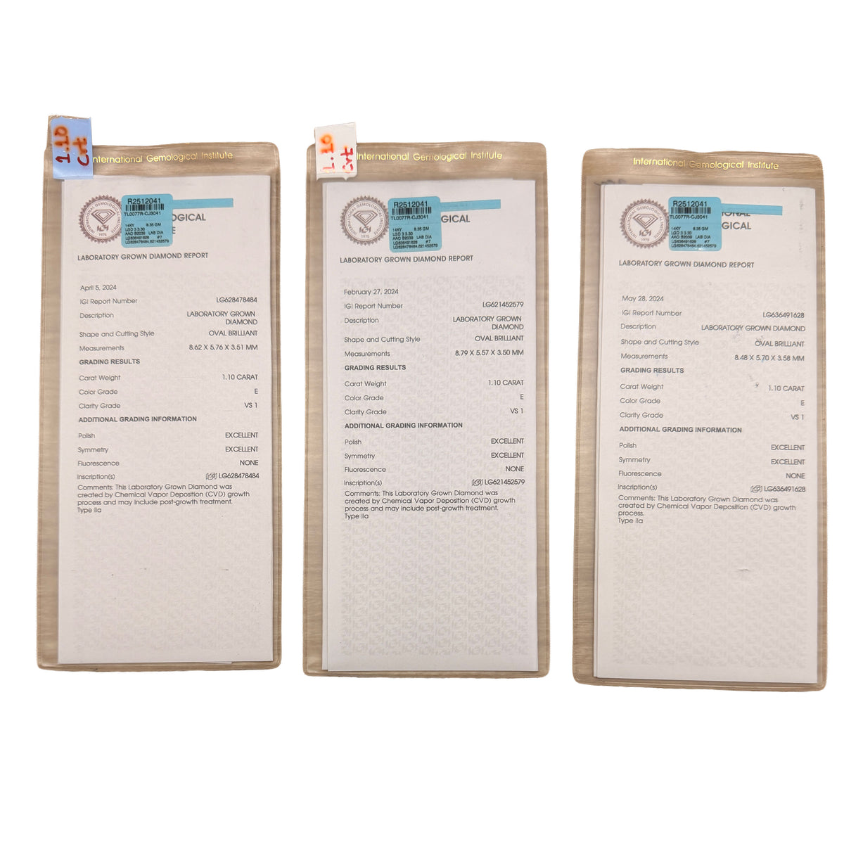 3.3 ctw Yellow Gold Lab-Grown Diamond Ring