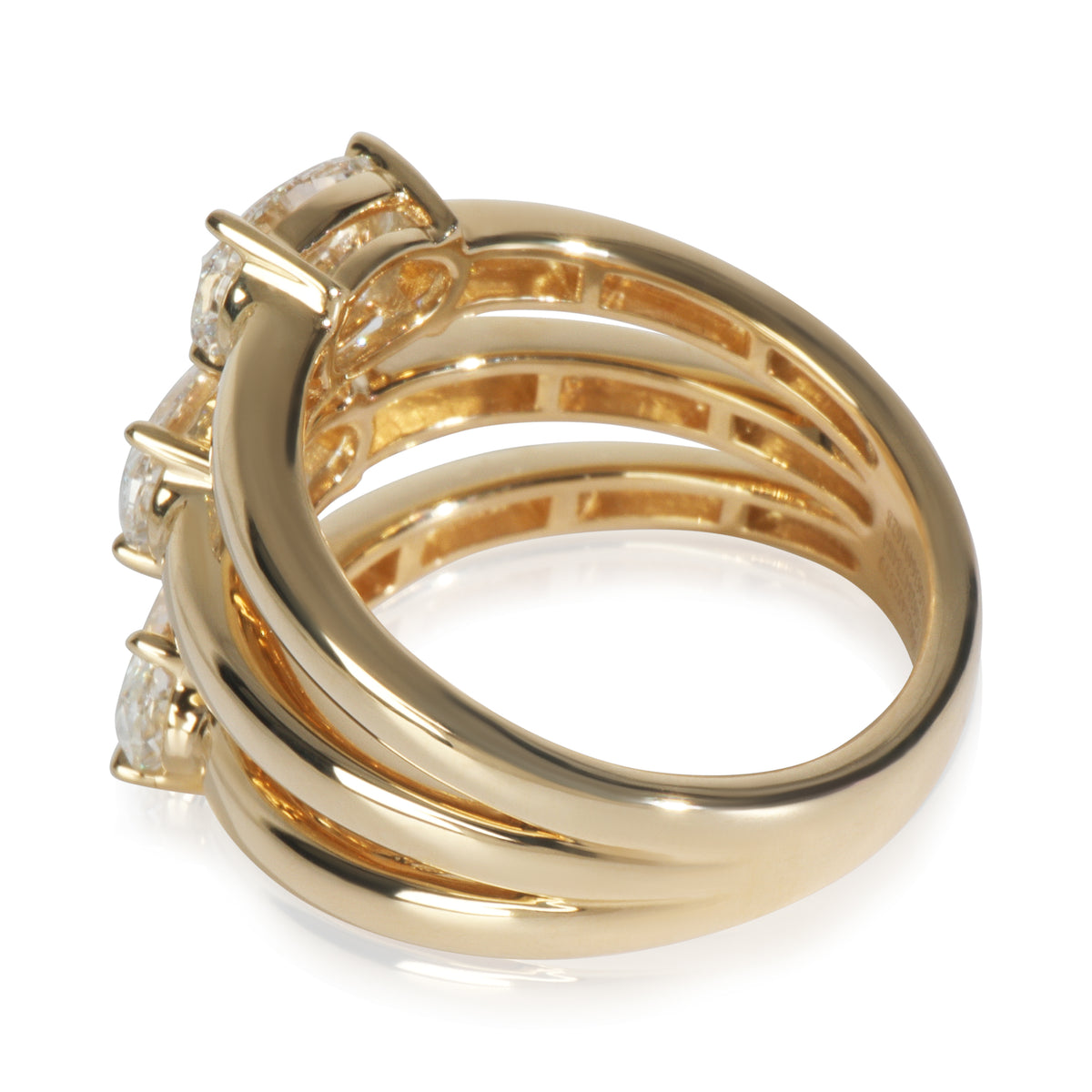 3.3 ctw Yellow Gold Lab-Grown Diamond Ring