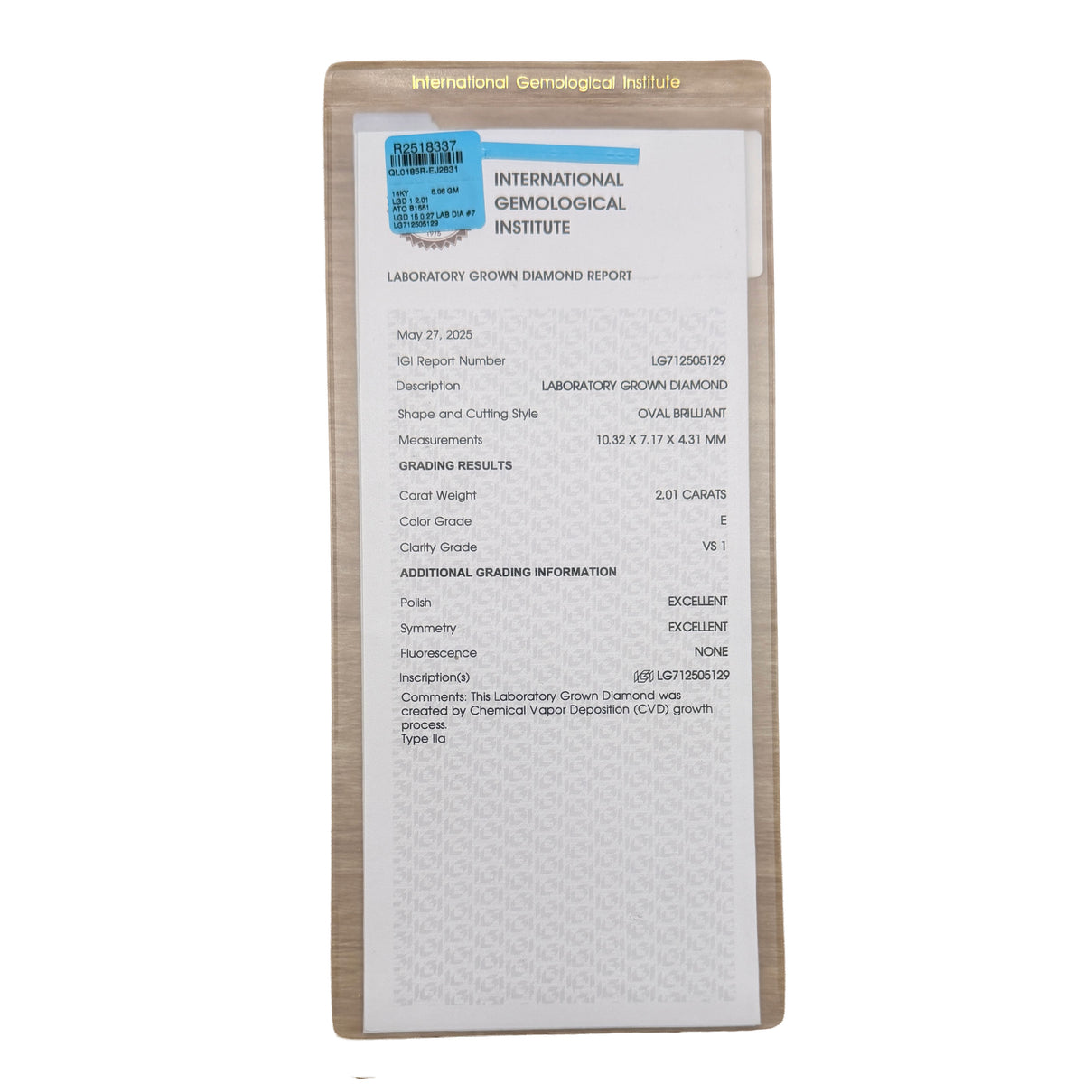 2.28 ctw Yellow Gold Lab-Grown Diamond Ring