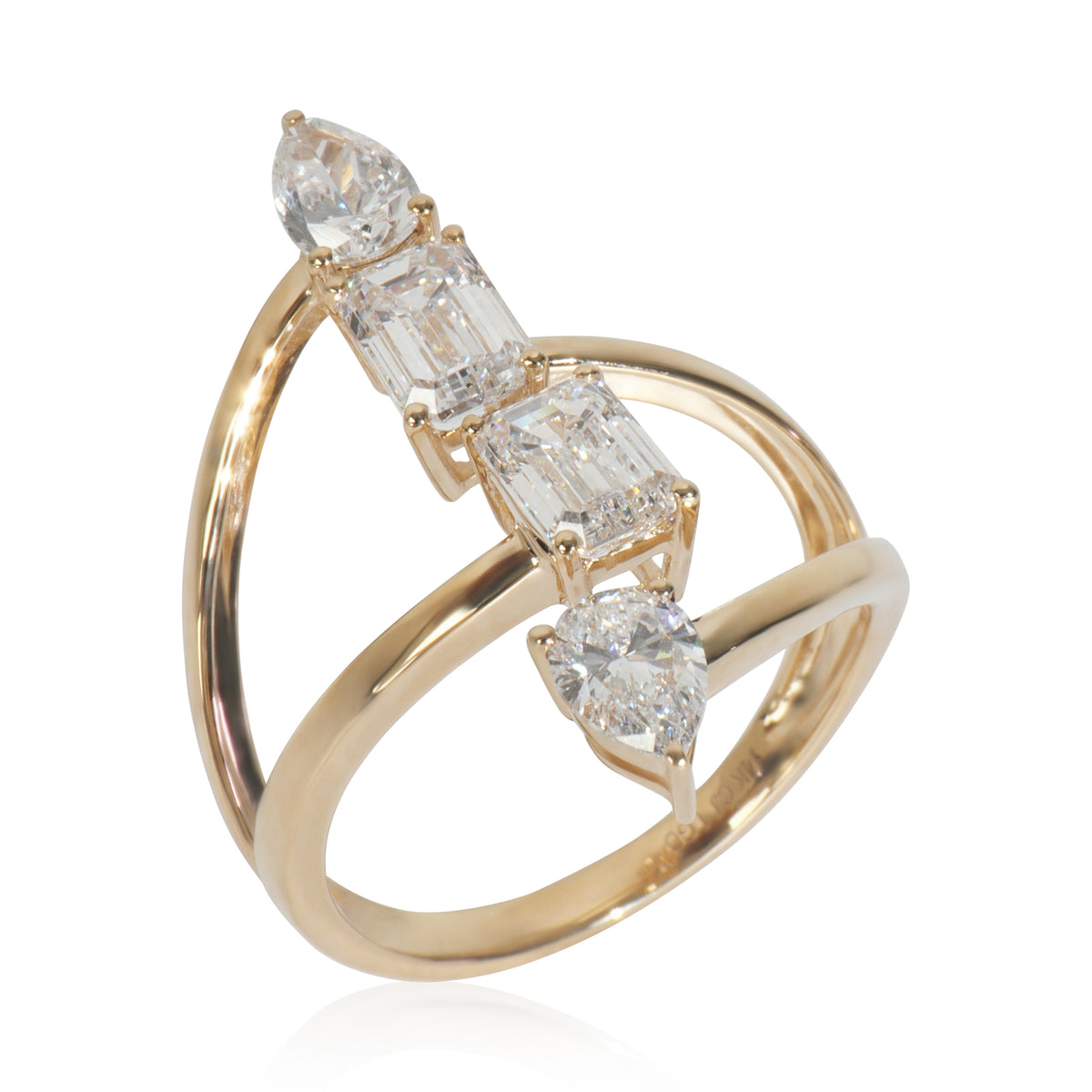 2.12 ctw Yellow Gold Lab-Grown Diamond Ring