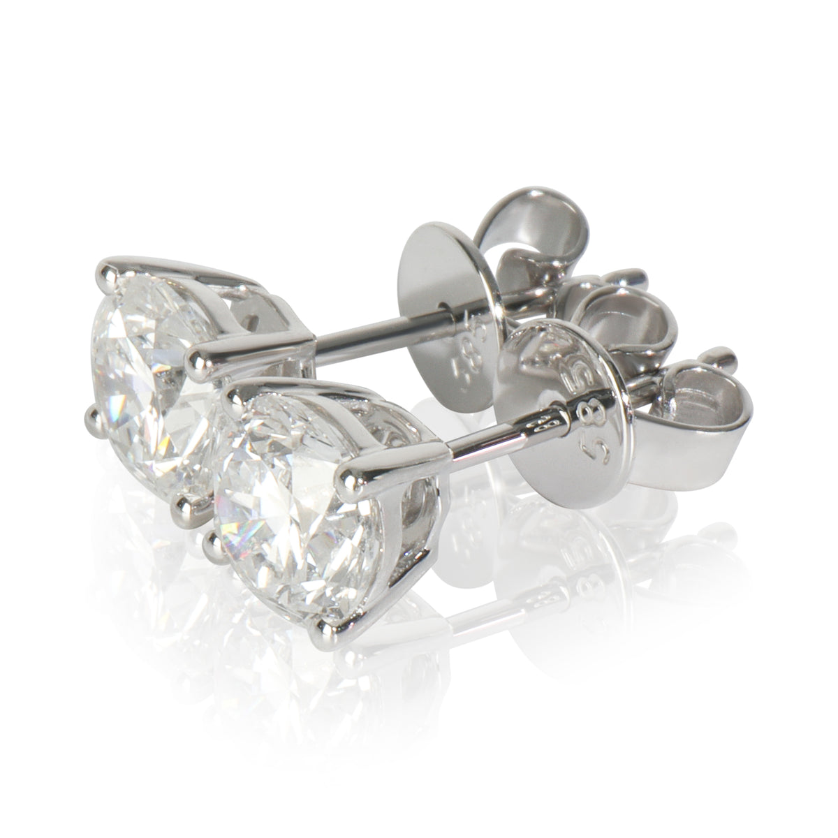 1.53 ctw White Gold Lab-Grown Diamond Earrings