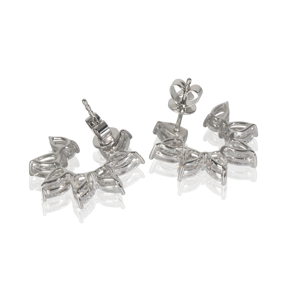 4.1 ctw White Gold Lab-Grown Diamond Earrings