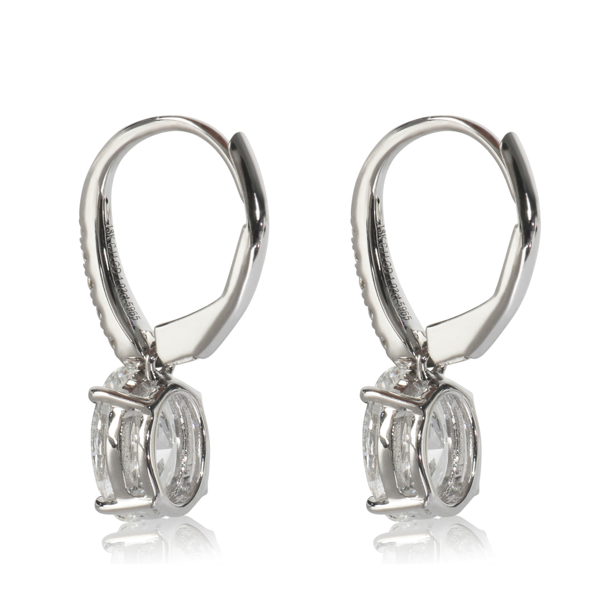 2.18 ctw White Gold Lab-Grown Diamond Earrings