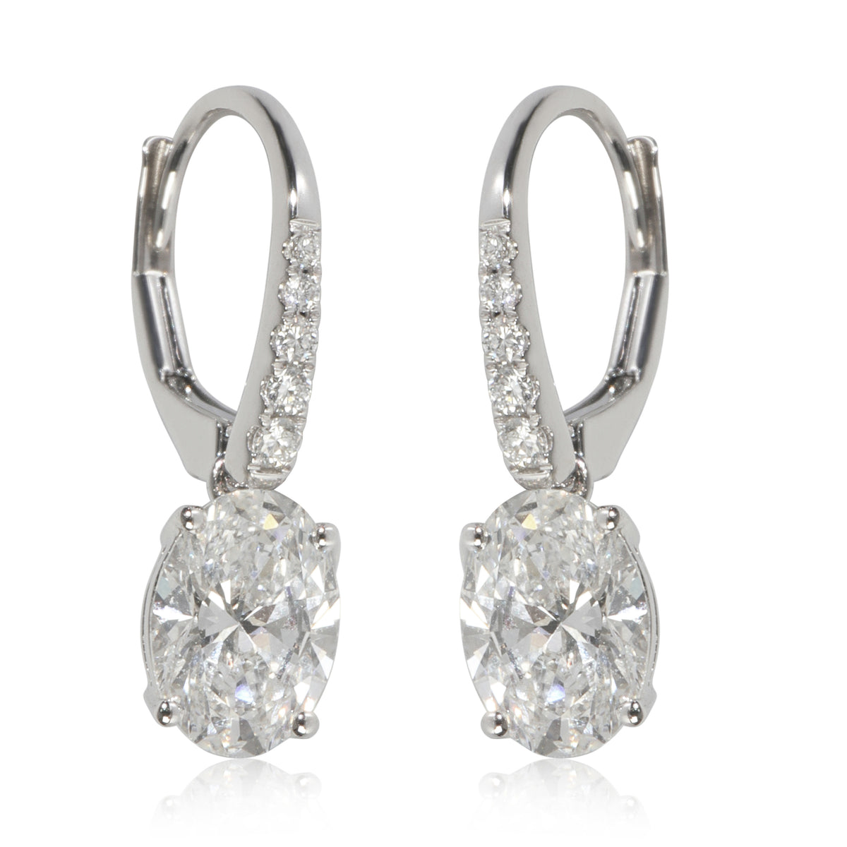 2.18 ctw White Gold Lab-Grown Diamond Earrings