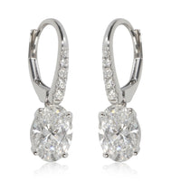 2.18 ctw White Gold Lab-Grown Diamond Earrings