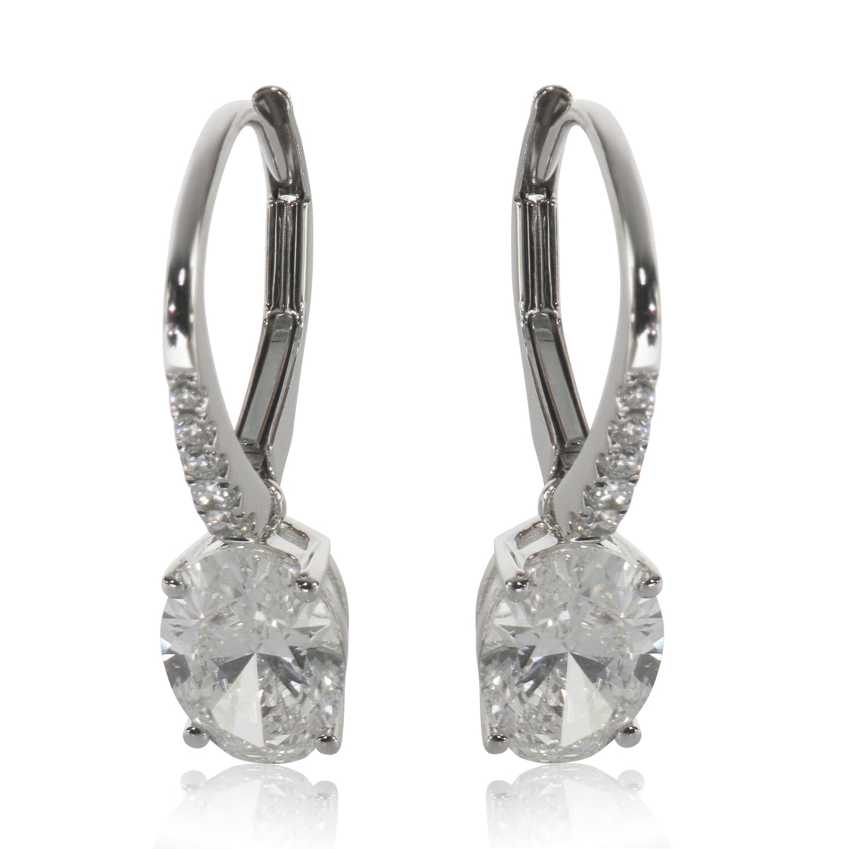 2.18 ctw White Gold Lab-Grown Diamond Earrings