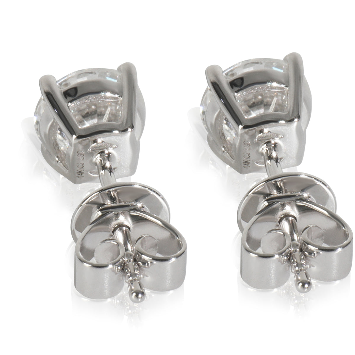 1.53 ctw White Gold Lab-Grown Diamond Earrings