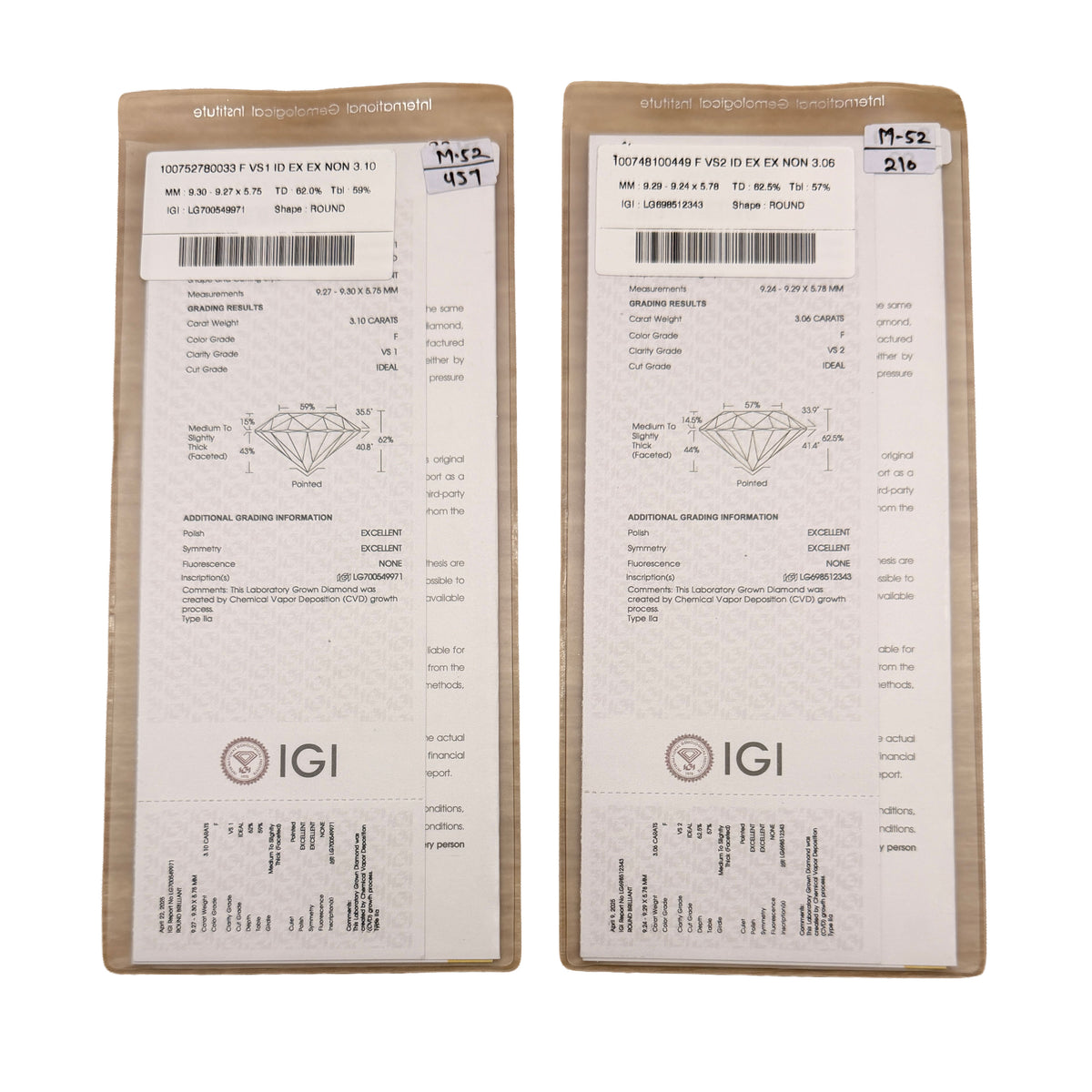 6.16 ctw White Gold Lab-Grown Diamond Earrings