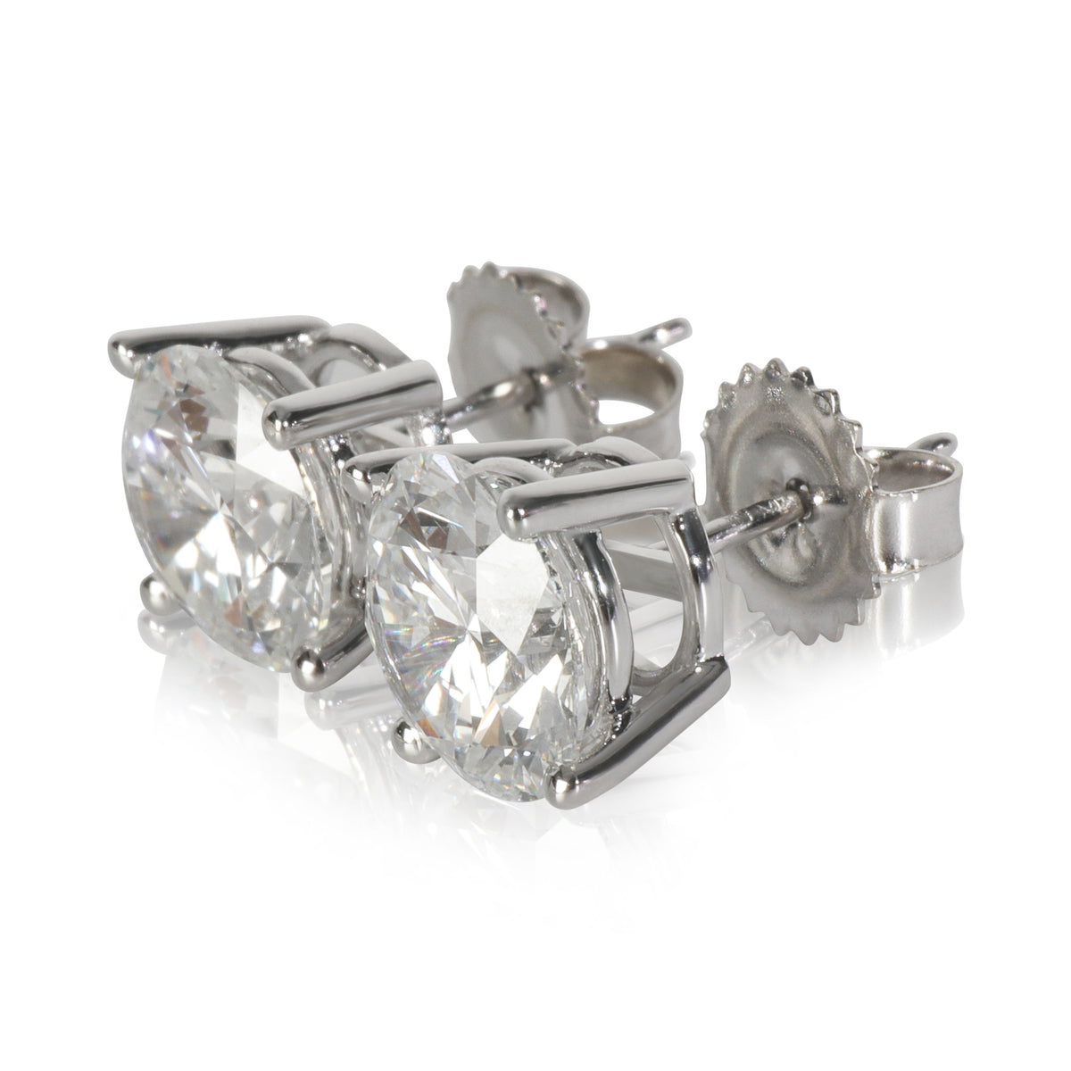 4.1 ctw White Gold Lab-Grown Diamond Earrings