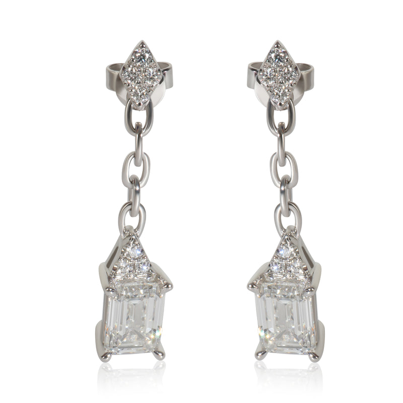2.17 ctw White Gold Lab-Grown Diamond Earrings