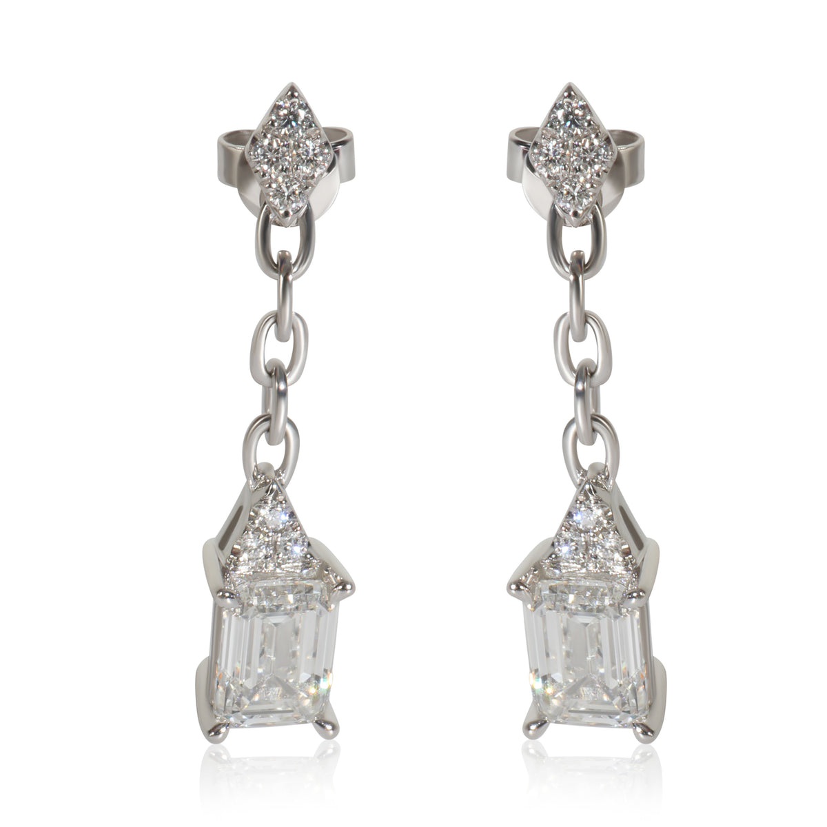 2.17 ctw White Gold Lab-Grown Diamond Earrings