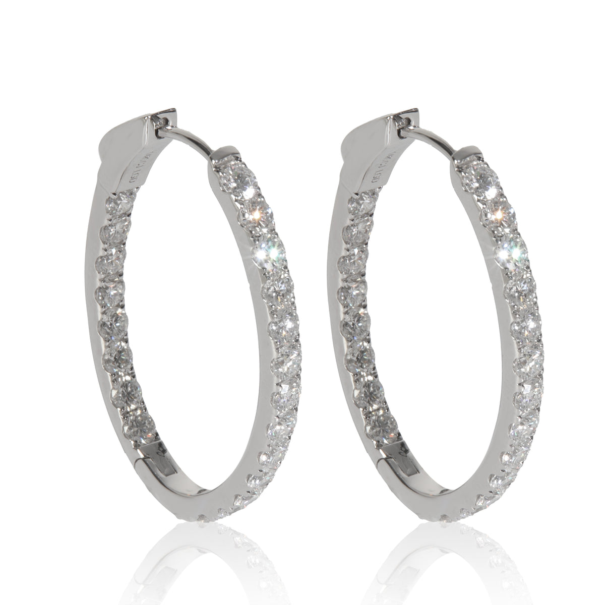 3.06 ctw White Gold Lab-Grown Diamond Earrings