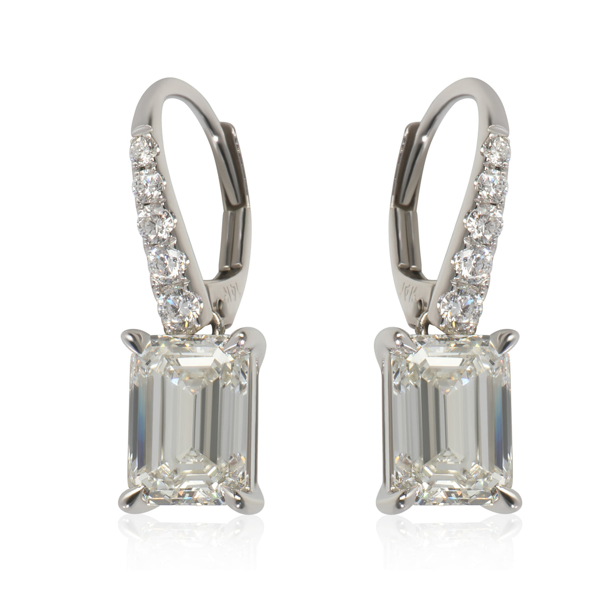 3.24 ctw White Gold Lab-Grown Diamond Earrings