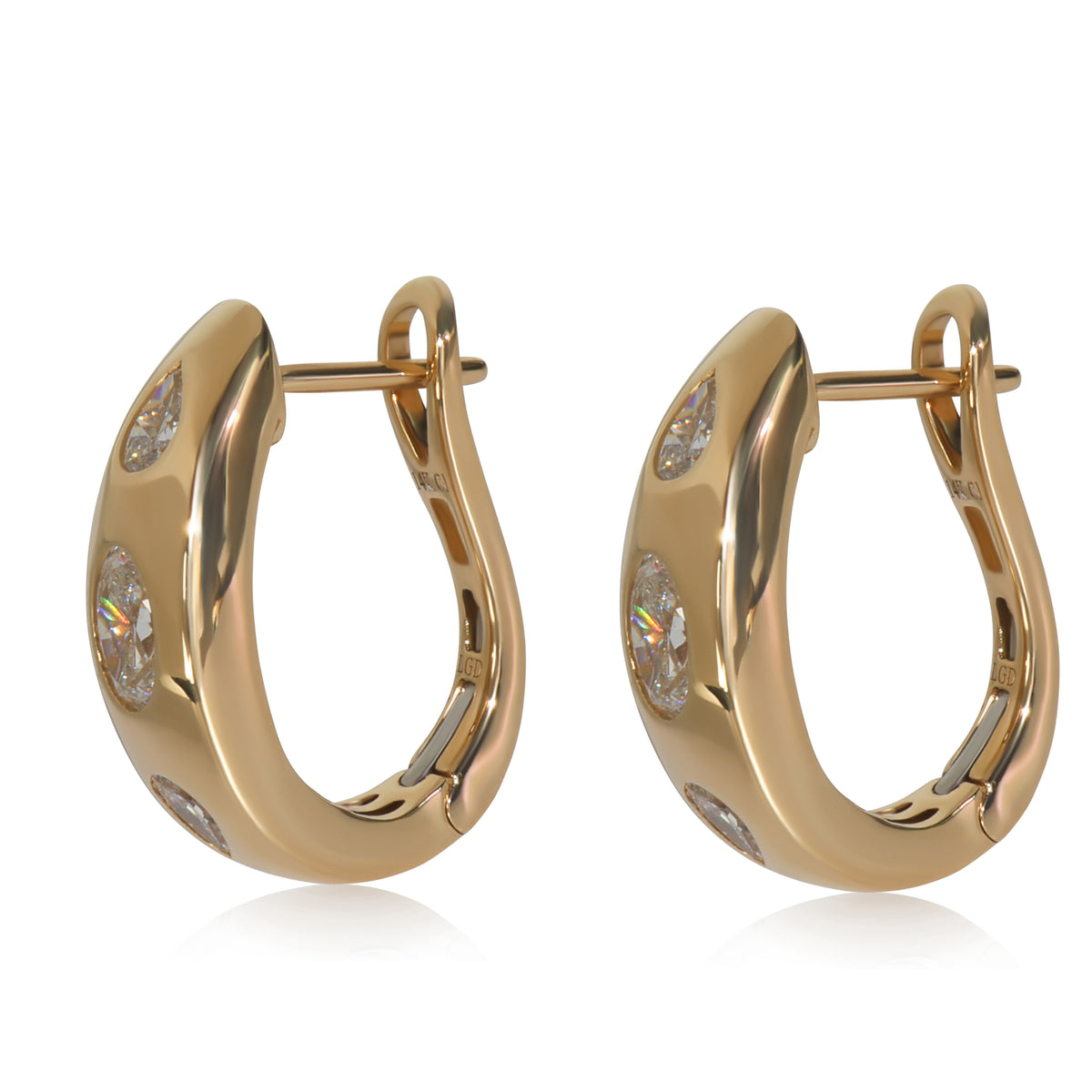 1.17 ctw Yellow Gold Lab-Grown Diamond Earrings