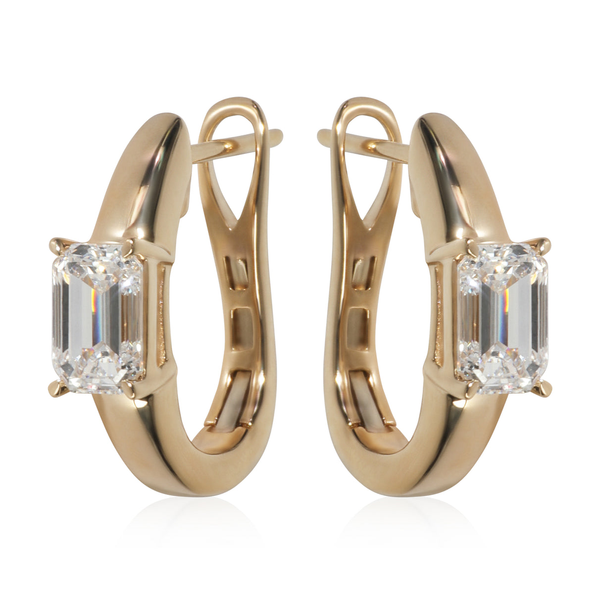 1.4 ctw Yellow Gold Lab-Grown Diamond Earrings