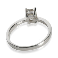 1 ct Emerald Diamond Engagement Ring