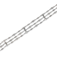 White Gold Diamond Petite Triple Strand Bracelet