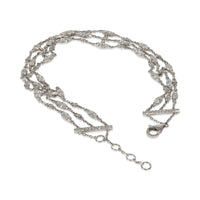 White Gold Diamond Petite Triple Strand Bracelet