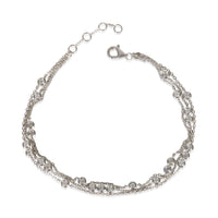White Gold Diamond Triple Strand Bracelet