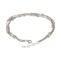 White Gold Diamond Triple Strand Bracelet