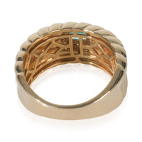 Yellow Gold Emerald and Diamond Ring