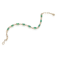 Yellow Gold Emerald and Diamond Bracelet