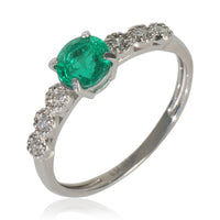 Platinum Emerald Ring