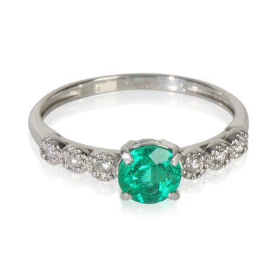 Platinum Emerald Ring