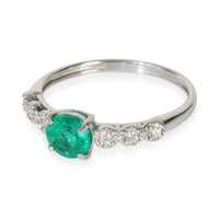 Platinum Emerald Ring