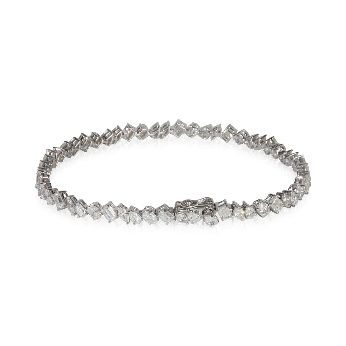 White Gold Diamond Mixed Shape Bracelet