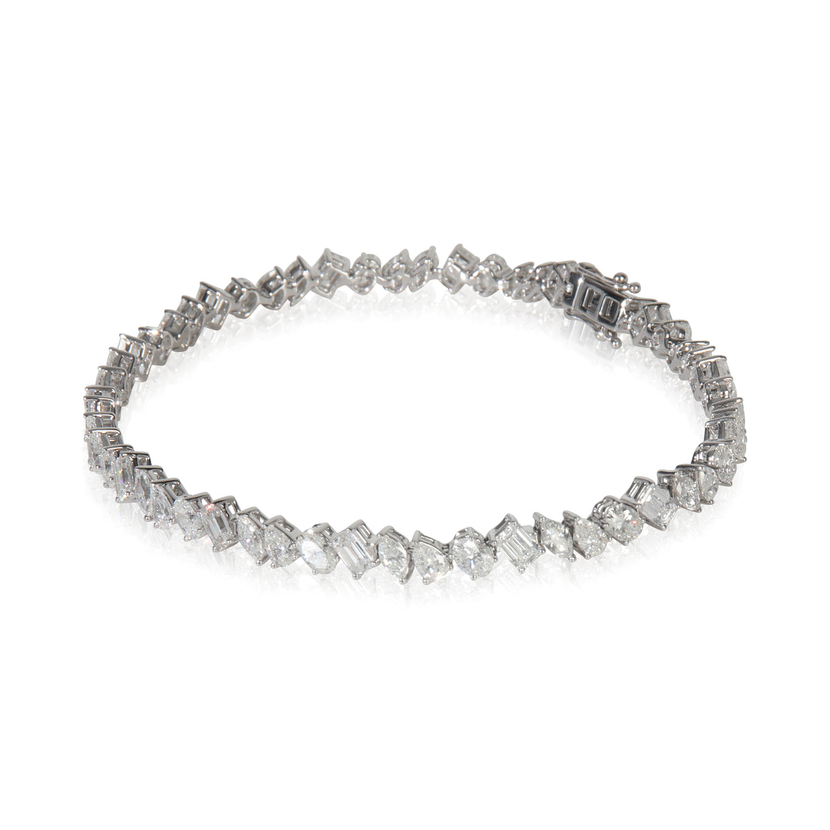 White Gold Diamond Mixed Shape Bracelet