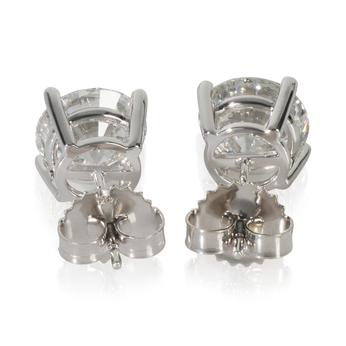 4.08 ctw White Gold Lab-Grown Diamond Earrings
