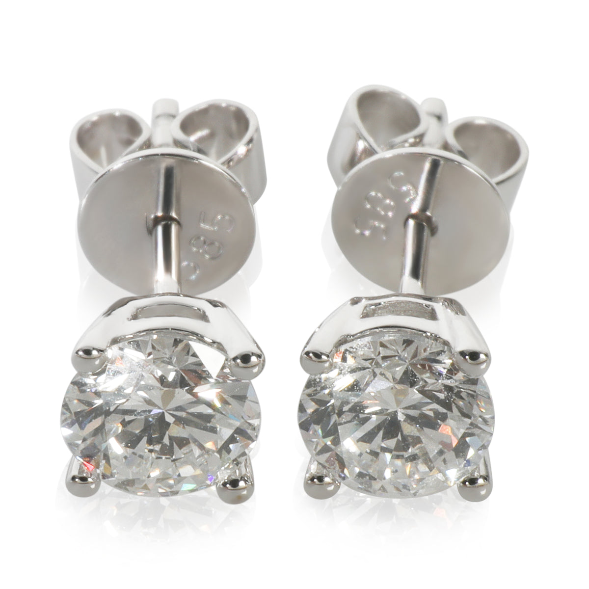 1.07 ctw White Gold Lab-Grown Diamond Earrings