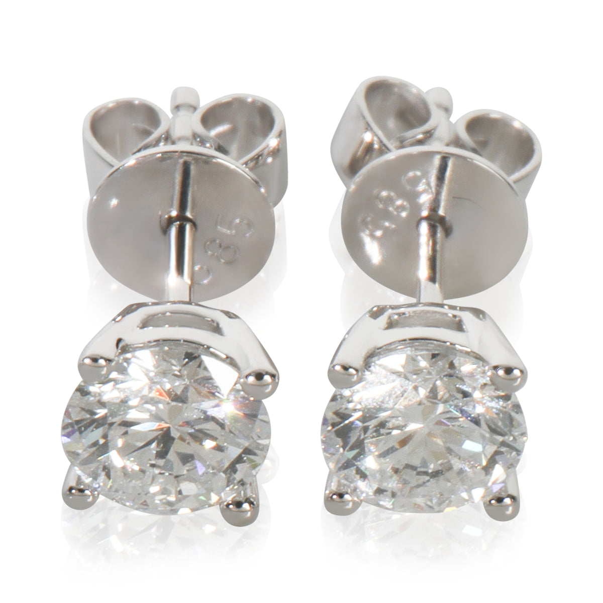 1.07 ctw White Gold Lab-Grown Diamond Earrings