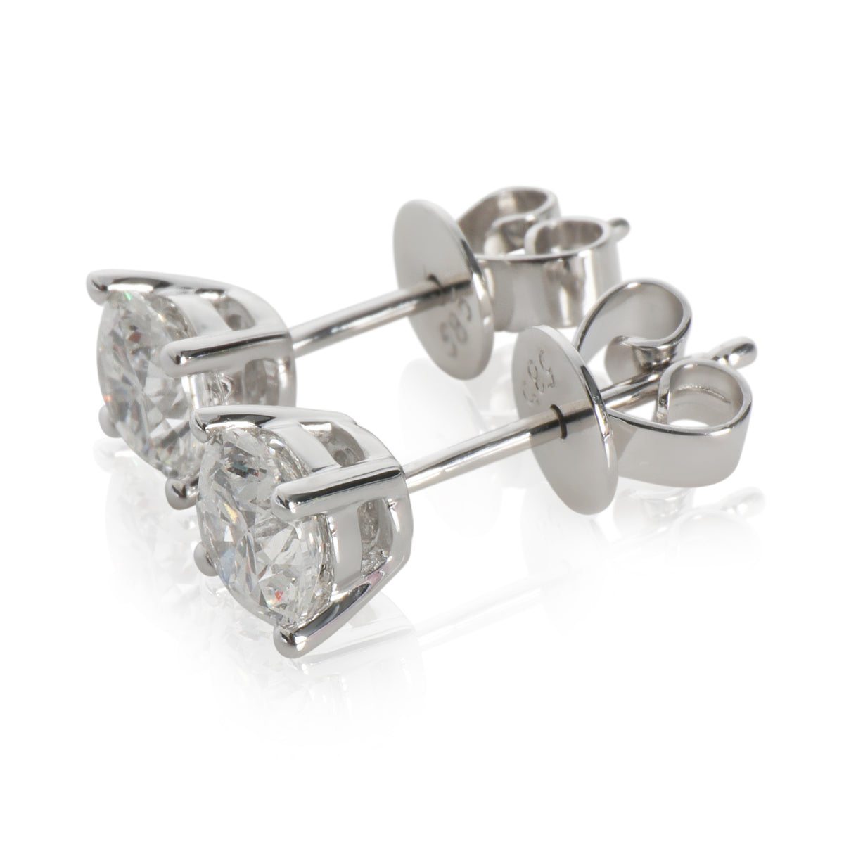 1.07 ctw White Gold Lab-Grown Diamond Earrings