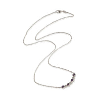 White Gold Amethyst and Diamond Pendant