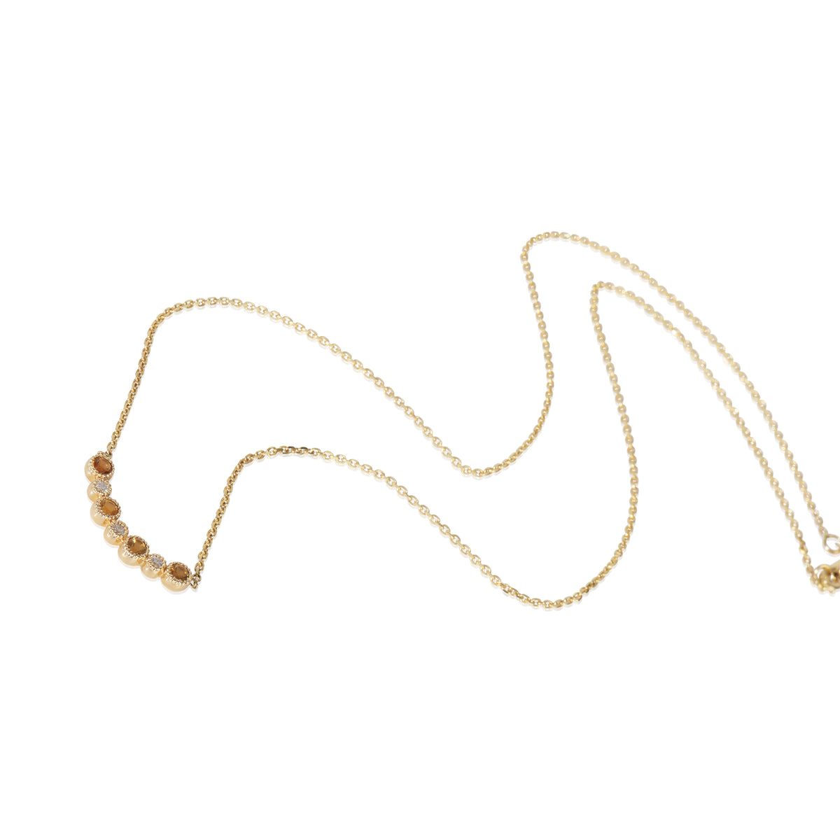 Yellow Gold Citrine and Diamond Pendant