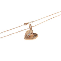 Rose Gold Diamond Heart With Initial K Pendant