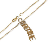 Yellow Gold Diamond Breathe Pendant