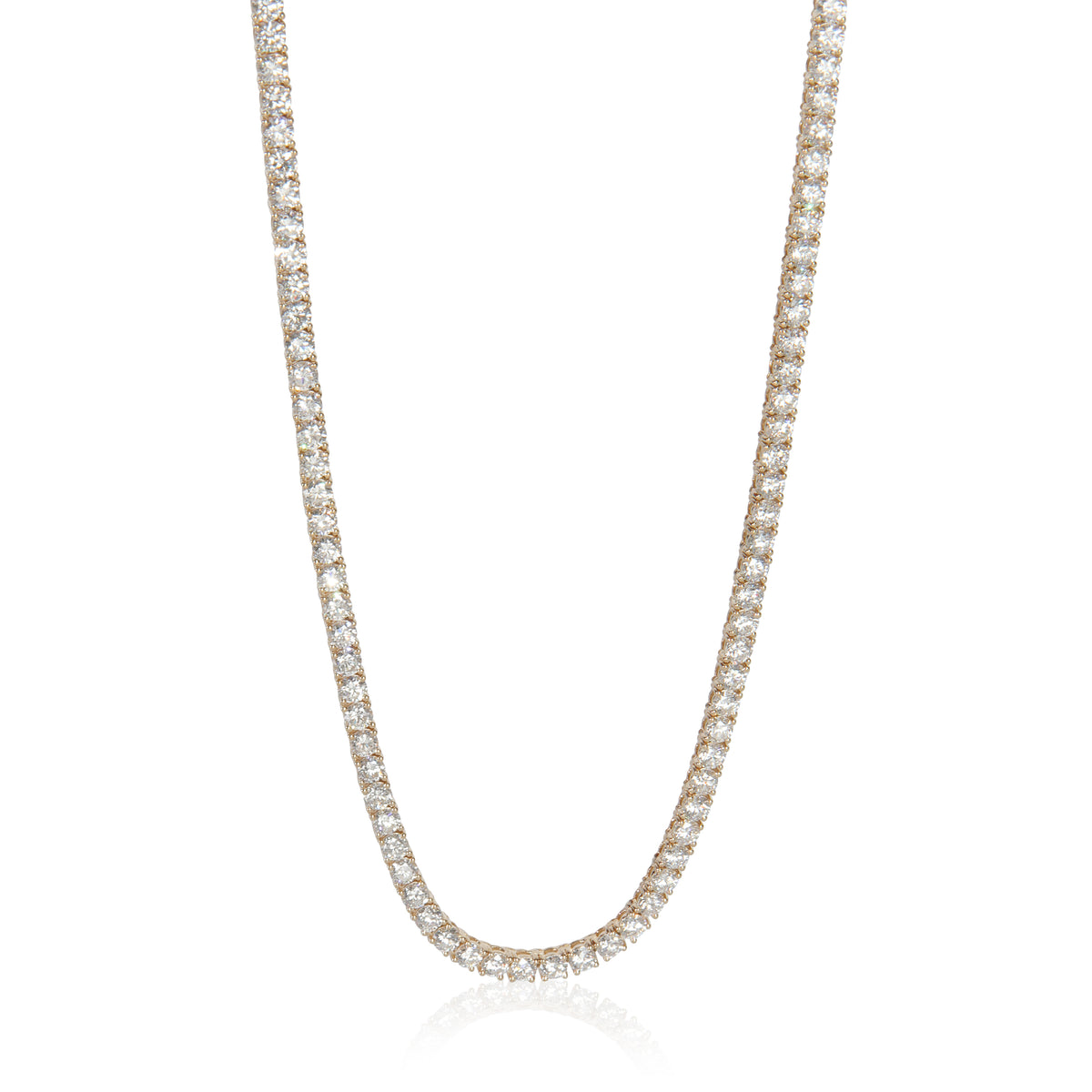 14.15 ctw Yellow Gold Lab-Grown Diamond Necklace